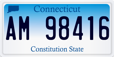 CT license plate AM98416