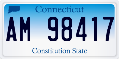 CT license plate AM98417