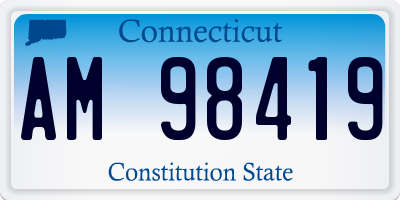 CT license plate AM98419