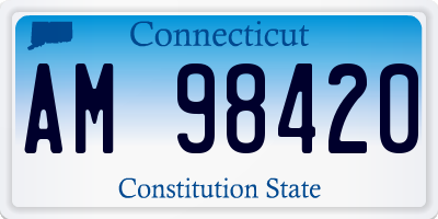 CT license plate AM98420