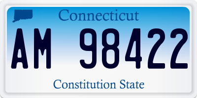 CT license plate AM98422