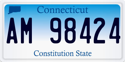 CT license plate AM98424