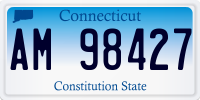 CT license plate AM98427