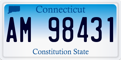 CT license plate AM98431