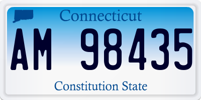 CT license plate AM98435
