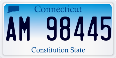 CT license plate AM98445