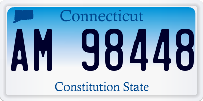 CT license plate AM98448