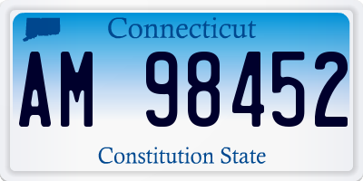 CT license plate AM98452