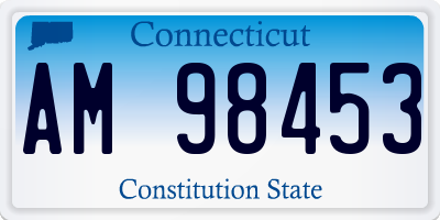 CT license plate AM98453