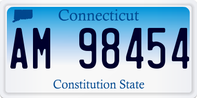CT license plate AM98454