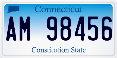 CT license plate AM98456