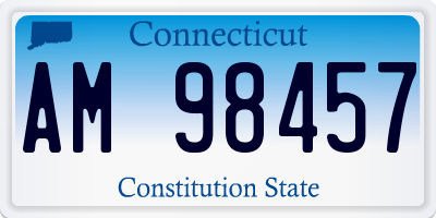 CT license plate AM98457