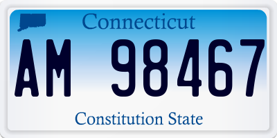 CT license plate AM98467