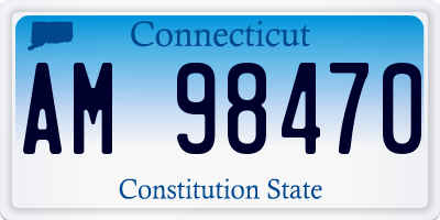 CT license plate AM98470