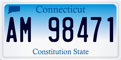CT license plate AM98471