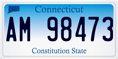 CT license plate AM98473