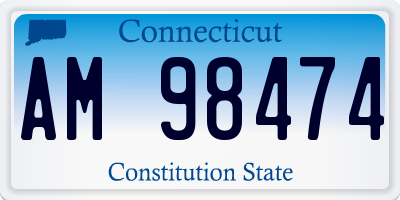 CT license plate AM98474