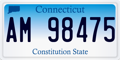 CT license plate AM98475