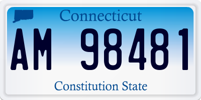CT license plate AM98481