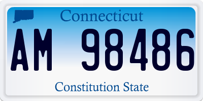 CT license plate AM98486