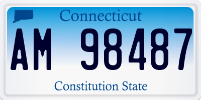 CT license plate AM98487