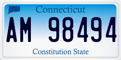 CT license plate AM98494