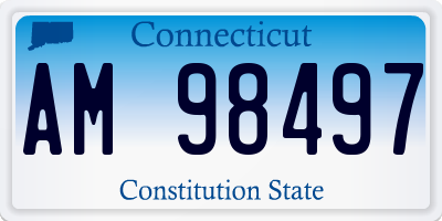 CT license plate AM98497