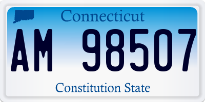CT license plate AM98507