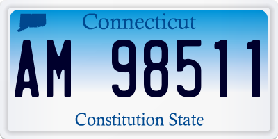 CT license plate AM98511