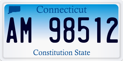 CT license plate AM98512