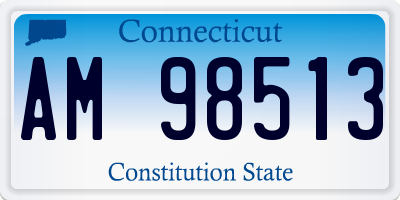 CT license plate AM98513