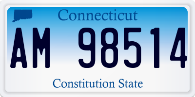 CT license plate AM98514