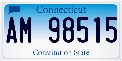 CT license plate AM98515