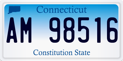 CT license plate AM98516