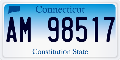 CT license plate AM98517
