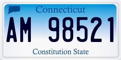 CT license plate AM98521