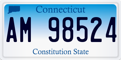 CT license plate AM98524
