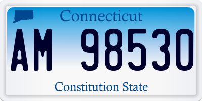 CT license plate AM98530