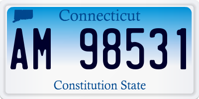 CT license plate AM98531