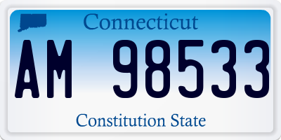 CT license plate AM98533
