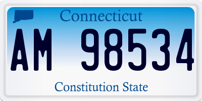 CT license plate AM98534