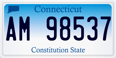 CT license plate AM98537