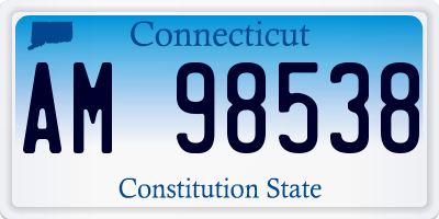 CT license plate AM98538