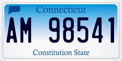 CT license plate AM98541