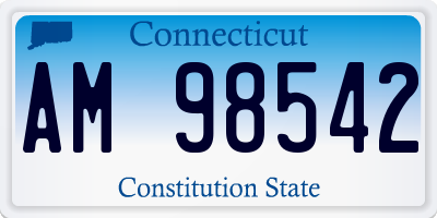 CT license plate AM98542