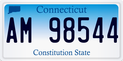 CT license plate AM98544