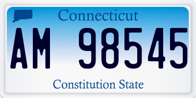 CT license plate AM98545
