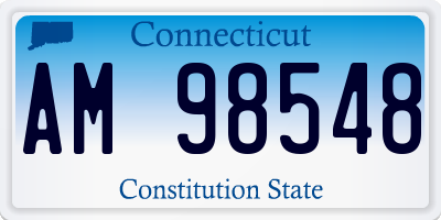 CT license plate AM98548