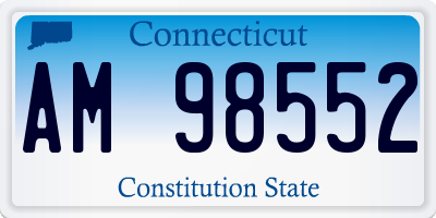 CT license plate AM98552