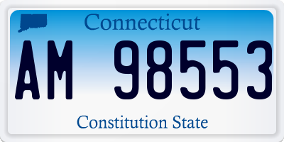 CT license plate AM98553